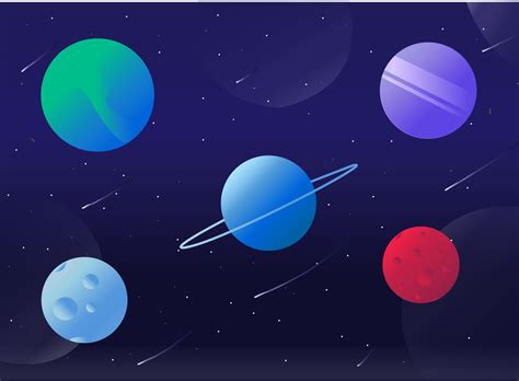 Planets In The Sky By Herry On Dribbble