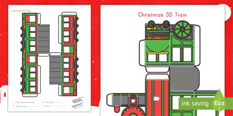 Our free papercraft models come in mostly pdf printable form and are available for download. Christmas 3D Train Craft (teacher made)