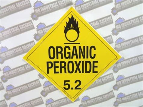 NEW LabelMaster ORGANIC PEROXIDE 5 2 Z EZ15 WARNING Sticker 10 3 4 X