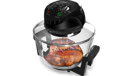 Nutrichef Convection Countertop Toaster Oven Healthy Kitchen Glass Air Fryer Roaster Oven