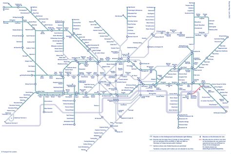 Transit Maps Official Map Bicycles On The London Underground