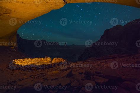 False Kiva At Night With Starry Sky 740056 Stock Photo At Vecteezy