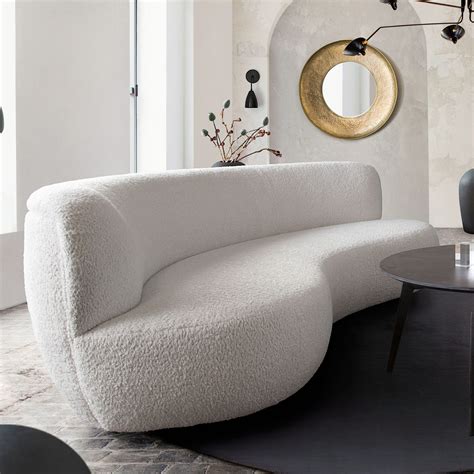 Simone Boucle Curved Sofa And Chair Kfrooms Free Delivery