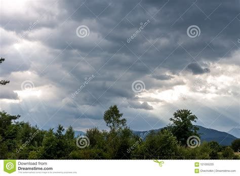 Dramatic Dark Clouds Landscape Stock Photo Image Of Cloud Disasaster