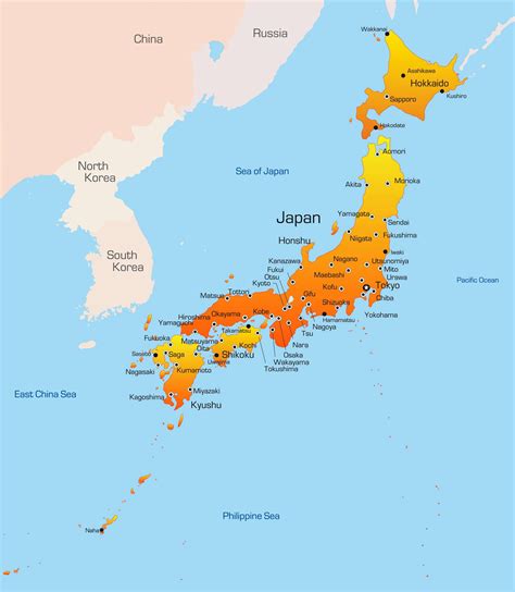 Kaart Van Japan Kaart