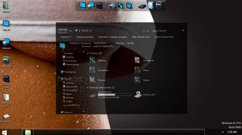 Cleodesktop Mod Desktop Glass Dark Skinpack For Windows 7 81
