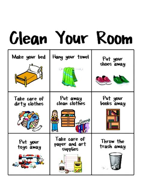 Make It Easy For Your Pre Reader To Clean Her Room With This Free