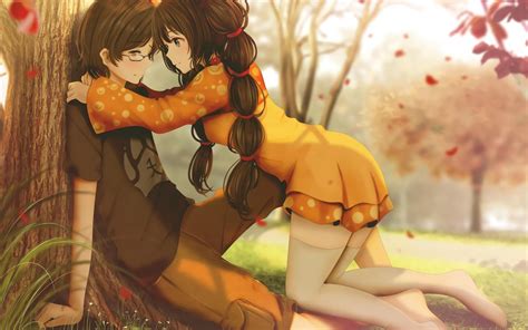 Download 2880x1800 Anime Couple Romance Under The Tree
