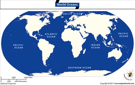 Oceans In The World Map Interactive Map