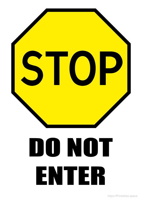 Printable Stop Sign Template