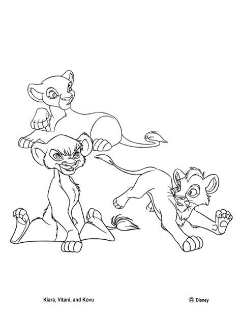 Lion king 2 simba s pride coloring pages. Kiara's Games - Coloring Pages