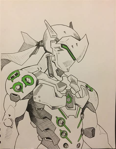 I Got The Urge To Draw Some Today Genji Is What Came Out Madamada