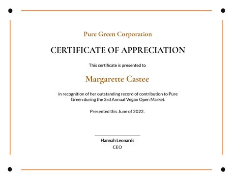 Employee Recognition Certificates Templates Free