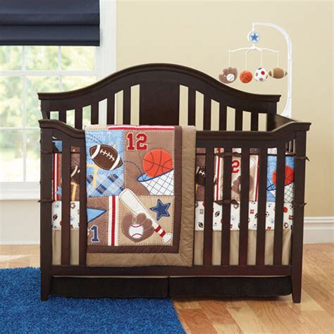 Oh my goodness…what a totally adorable vintage cowboy room!! Infant Baby Boy Nursery Crib Bedding Set 4pcs Sports Balls ...