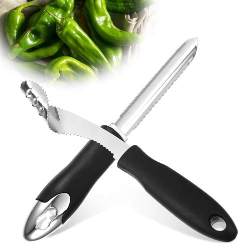 Suwiwkkoa Set Of 2 Jalapeno Pepper Corerzucchini Corer Fruit Corers Stainless Steel Chili Corer