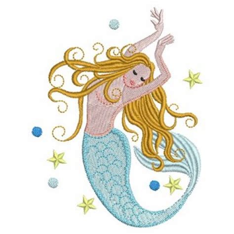 Stretching Mermaid Embroidery Designs Machine Embroidery Designs At
