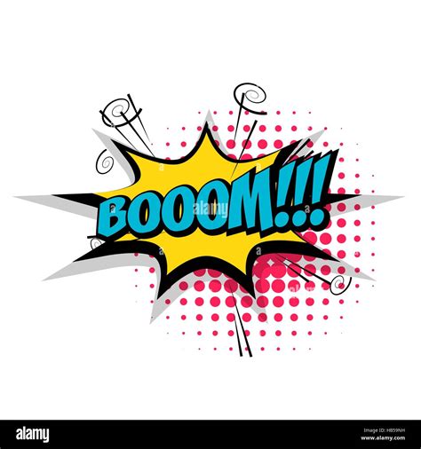 Lettering Boom Comic Text Sound Effects Pop Art Style Vector Sound