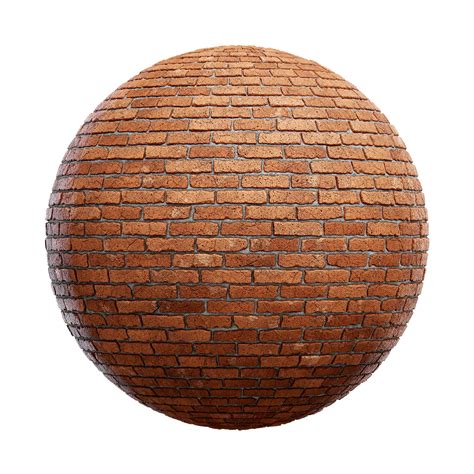 Old Orange Brick Wall Pbr Texture