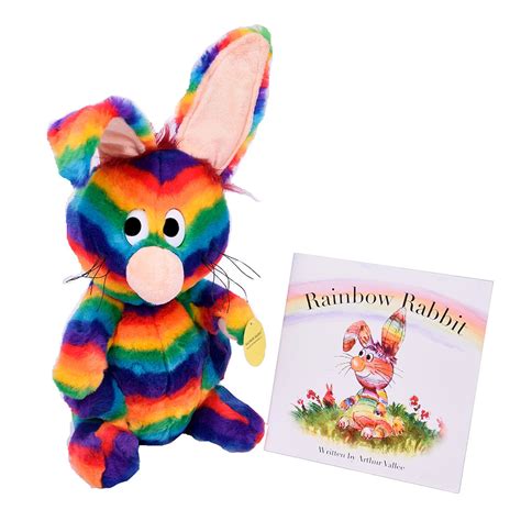 Rainbow Rabbit Book And Stuffed Toy The Rainbow Rabbit