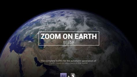 Zoom Earth From Space After Effects Template Youtube