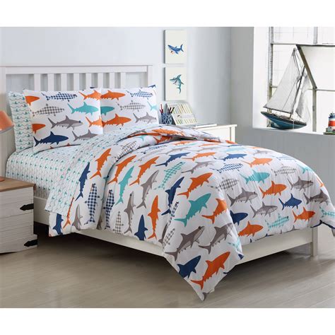 Shop our best selection of coastal & nautical bedding to reflect your style and inspire your home. VCNY Finn Shark Bed in a Bag Set & Reviews | Wayfair
