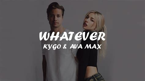 Kygo Ava Max Whatever Tekst Tłumaczenie PL YouTube