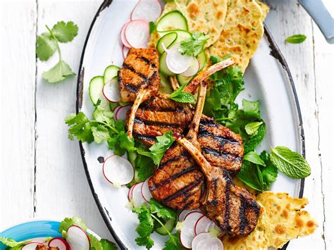 Tandoori Lamb Cutlets With Green Onion Roti Recipe Lamb Recipes