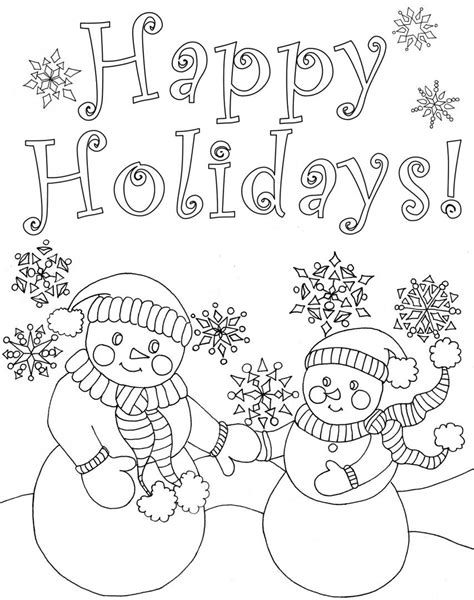 Christmas Card Coloring Pages Pdf Coloringpages2019