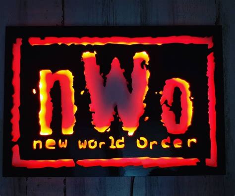 Nwo Wall Sign New World Order Wrestling Etsy