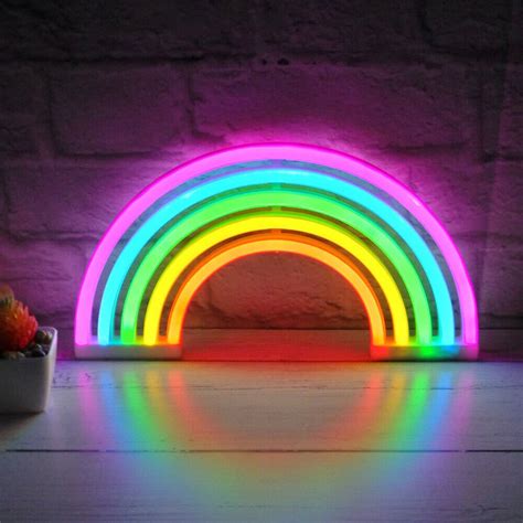Colourful Rainbow Led Neon Light Stand Wall Bar Lamp Home Etsy