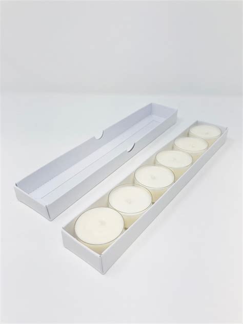 Tealight Candle Box For 6 Tealights White 10 Boxes Etsy