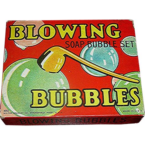 Milton Bradley Toy Blowing Bubbles Soap Bubble Set Vintage Blowing