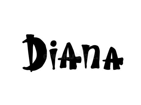 Diana Woman S Name Stock Illustration Illustration Of Font 172277043