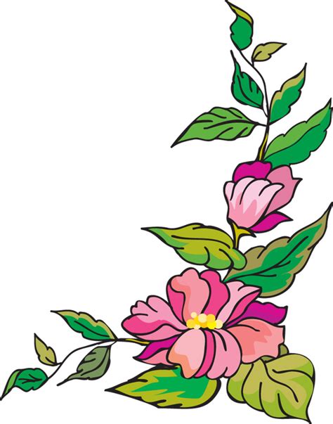 Pink Flower Border Clip Art Clipart Best