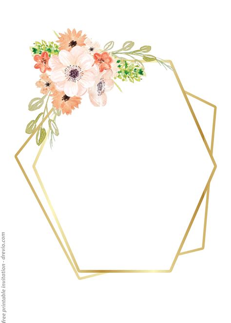 24 Free Printable Floral Watercolor Invitation Templates