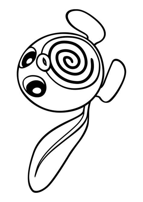 060 Poliwag Målarbok Pokémon Målarbok Coloringscc