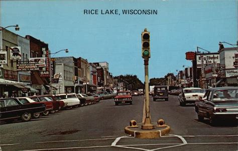 Downtown Scene Rice Lake Wi