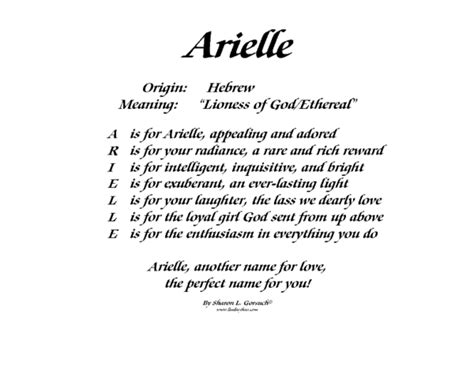 meaning of arielle lindseyboo