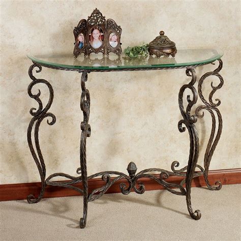 Metal Console Table Contemporary Iron Console Table Glass Console