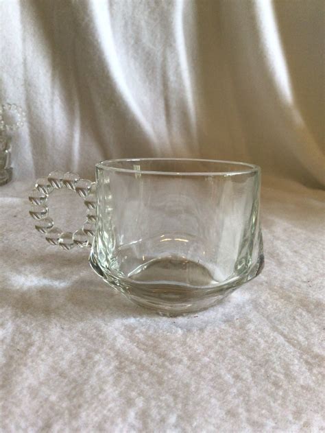 Mid Century Modern Hazel Atlas Orchard Crystal Set Of 4 Sip Etsy