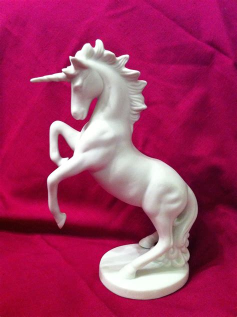 Vintage Porcelain Unicorn Statue Fantasy Figurine Fantasy Statue Vintage Porcelain