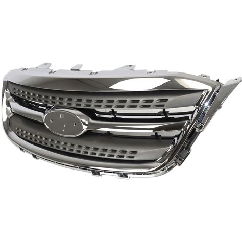 Grille For 2010 2012 Ford Taurus Silver W Chrome Molding Except Sho