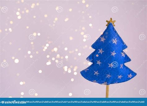 Christmas Tree On A White Background With Lights Stock Image Image Of