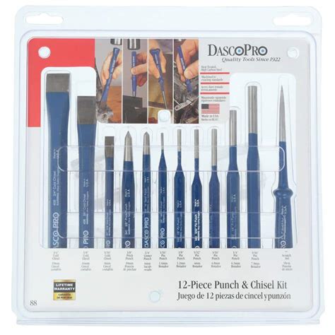 Online Shopping In The Usa Punch And Chisel Set 12 Piece By Dasco