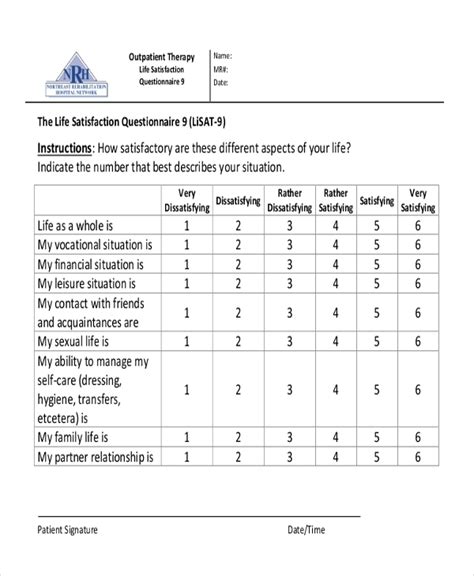 It has more than just the standard. FREE 12+ Sample Satisfaction Questionnaire Forms in PDF ...