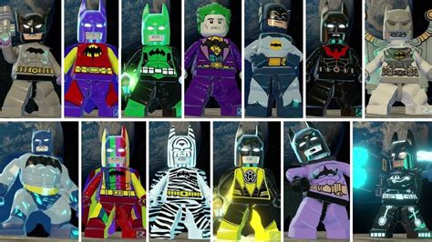 All Batman Characters And Suits In Lego Batman 3 Youtube