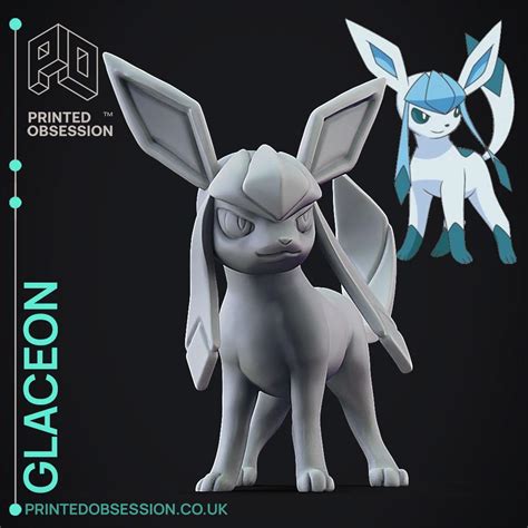 glaceon pokemon fan art 3d model by printedobsession on thangs