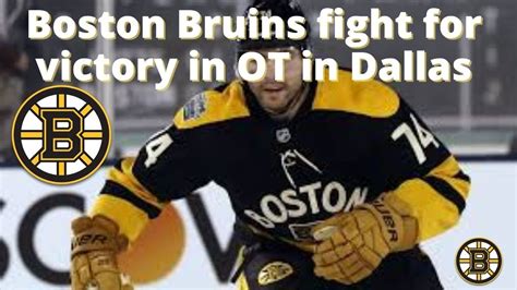 Boston Bruins Fight For Victory In Ot In Dallas Youtube