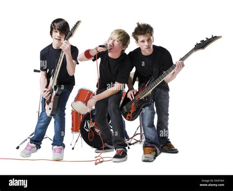 Teenage Rock Band Stock Photo Alamy