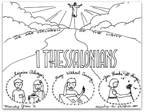 1 Thessalonians Bible Book Coloring Page Ministry To Children 1